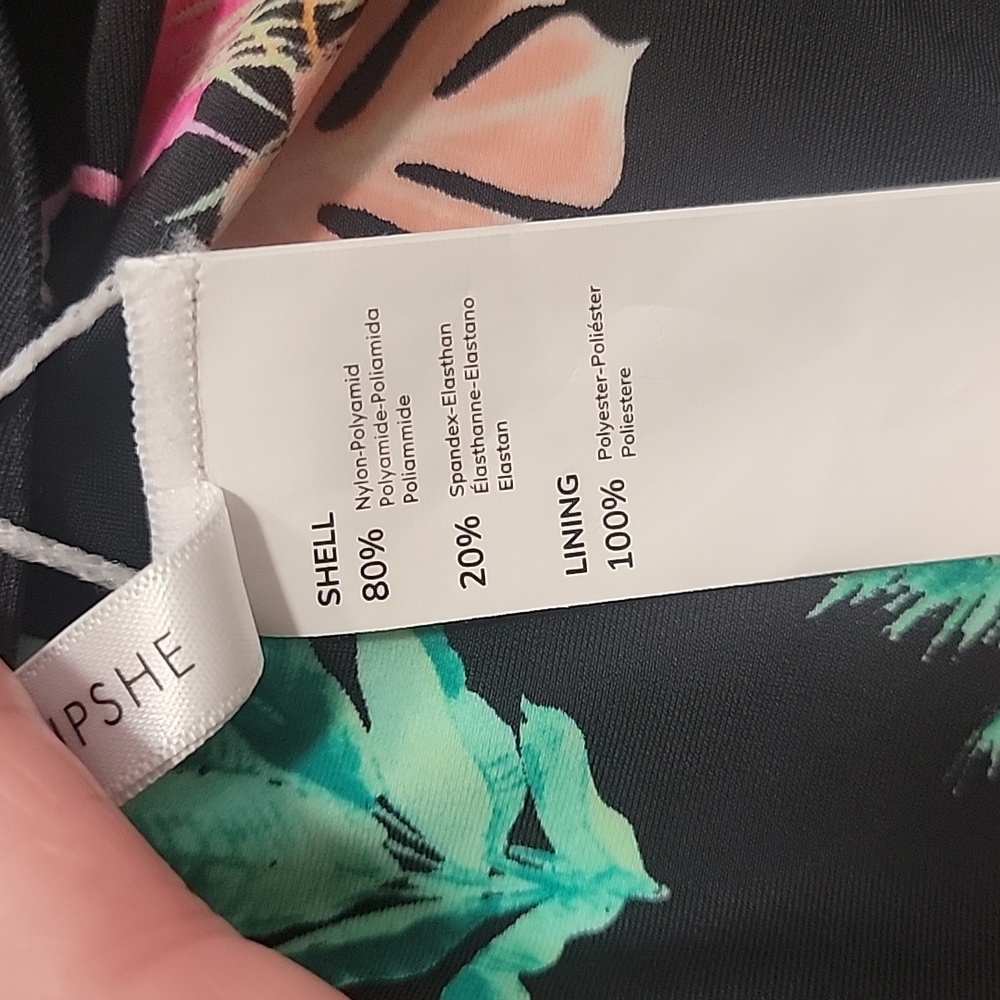 NWT Cupshe Passion Modern-Cheeky One-Piece Swimsuit Black/Flamingo Small - Picture 9 of 10